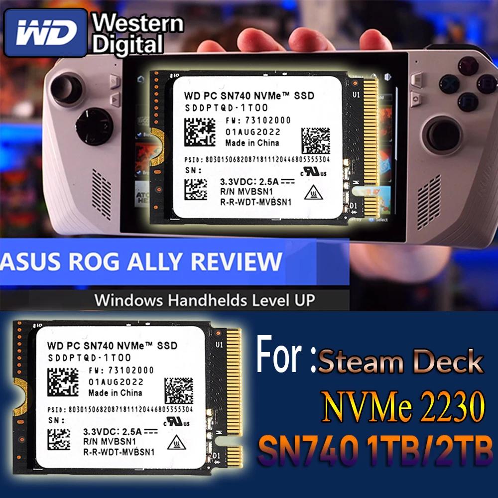 Western Digital   WD SSD 2230 NVMe ָ Ʈ, ũμƮ ǽ  X ǽ Ʈ  ũ α 󸮿, 1TB, 2TB, M.2, SN740, ǰ